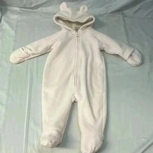 Old Navy - Pink footed bunting bag/snow Sherpa/fleece Size 3-6  months